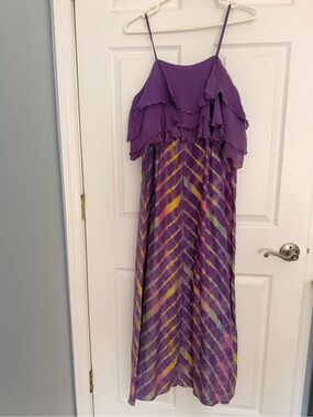 EUC Calypso St. Barth🪻100% Silk Maxi Dress Sz. S